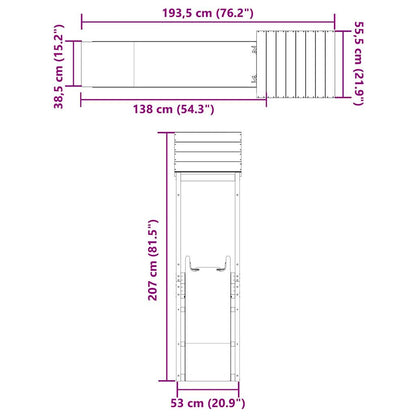 Set da Gioco da Esterno in Legno Massello di Pino | homemem39