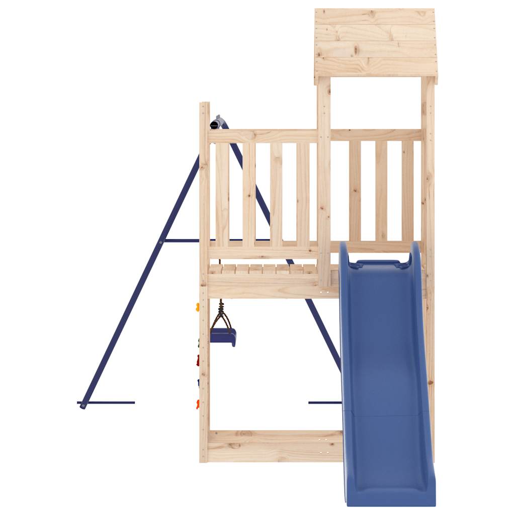 Set da Gioco da Esterno in Legno Massello di Pino