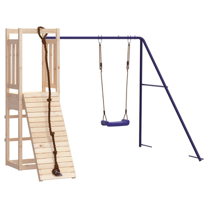 Set da Gioco da Esterno in Legno Massello di Pino