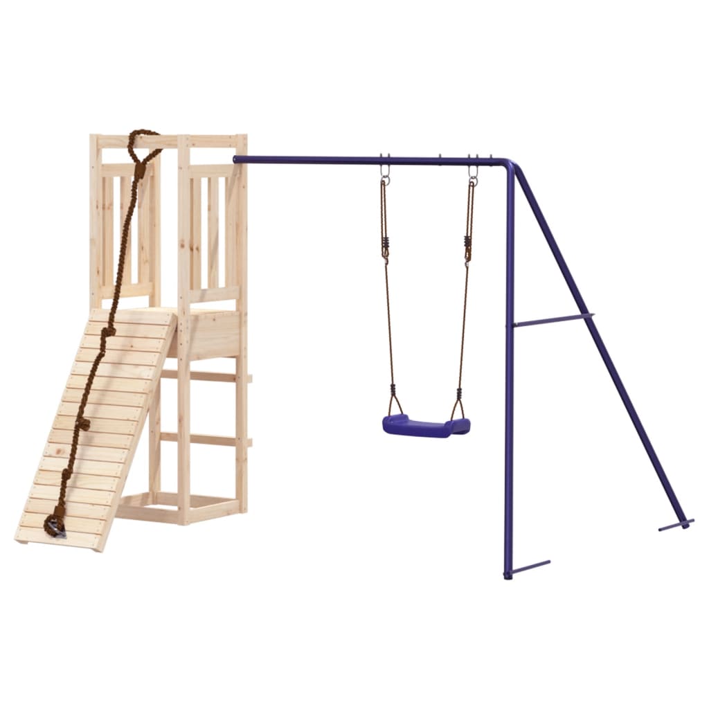 Set da Gioco da Esterno in Legno Massello di Pino
