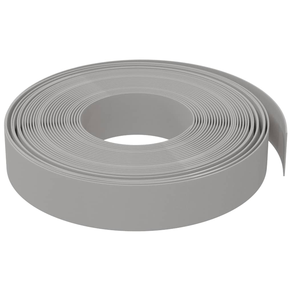 Bordature da Giardino 2 pz Grigie 10 m 10 cm in Polietilene | homemem39
