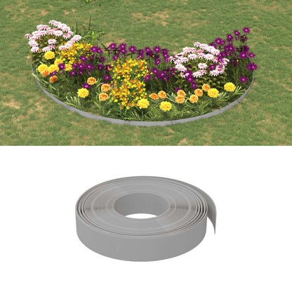 Bordature da Giardino 2 pz Grigie 10 m 10 cm in Polietilene | homemem39