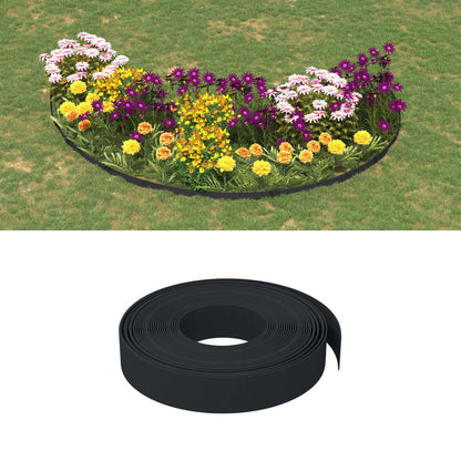 Bordature da Giardino 3 pz Nere 10 m 10 cm in Polietilene | homemem39