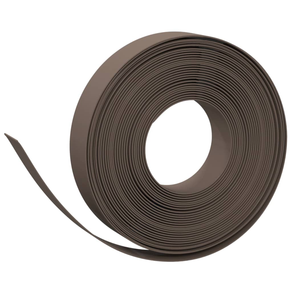 Bordature da Giardino 2 pz Marroni 10 m 10 cm in Polietilene | homemem39