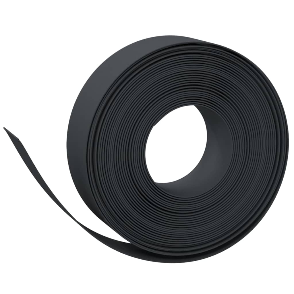 Bordature da Giardino 4 pz Nere 10 m 15 cm in Polietilene | homemem39