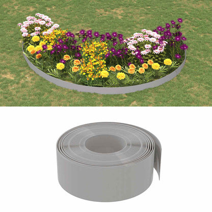 Bordature da Giardino 4 pz Grigie 10 m 20 cm in Polietilene | homemem39