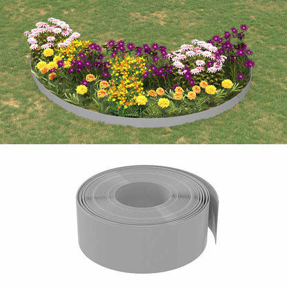 Bordature da Giardino 5 pz Grigie 10 m 20 cm in Polietilene | homemem39