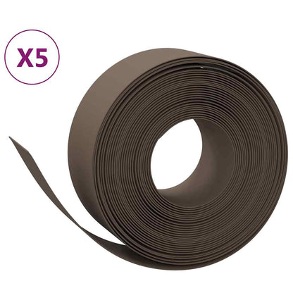 Bordature da Giardino 5 pz Marroni 10 m 20 cm in Polietilene | homemem39