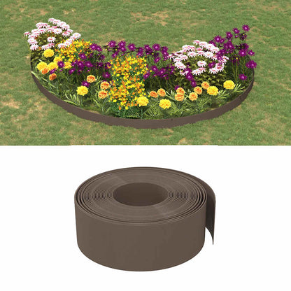 Bordature da Giardino 5 pz Marroni 10 m 20 cm in Polietilene | homemem39