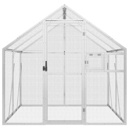 Voliera Argento 1,79x2x1,85 m in Alluminio