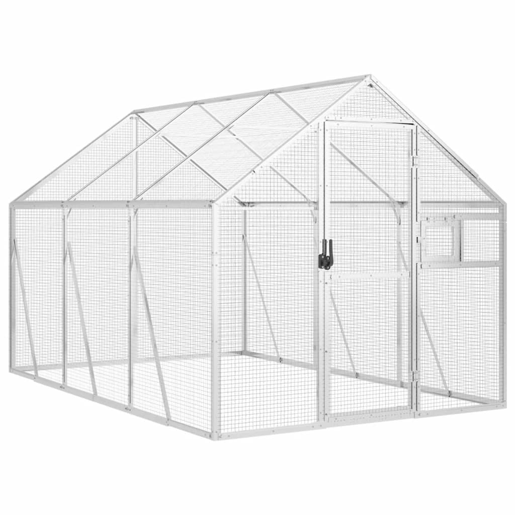 Voliera Argento 1,79x3x1,85 m in Alluminio | homemem39