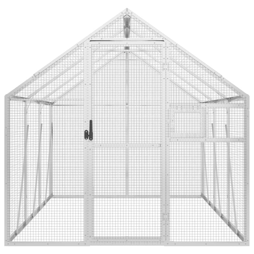 Voliera Argento 1,79x3x1,85 m in Alluminio | homemem39