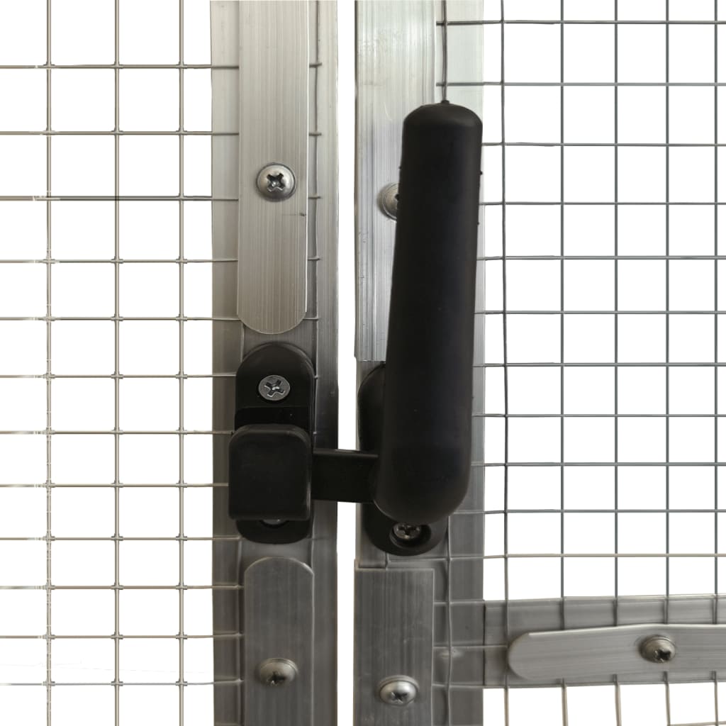Voliera Argento 1,79x3x1,85 m in Alluminio | homemem39