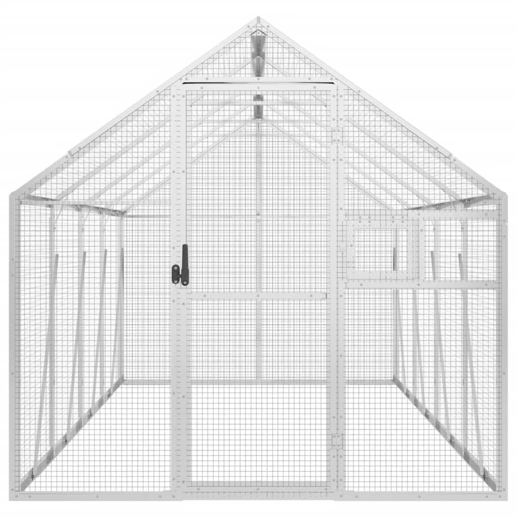 Voliera Argento 1,79x4x1,85 m in Alluminio | homemem39
