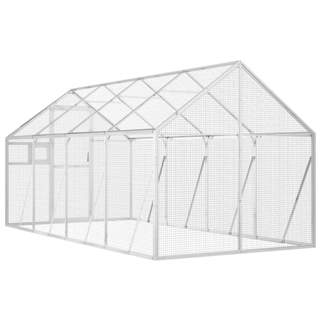 Voliera Argento 1,79x4x1,85 m in Alluminio | homemem39