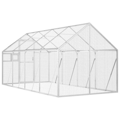 Voliera Argento 1,79x4x1,85 m in Alluminio | homemem39