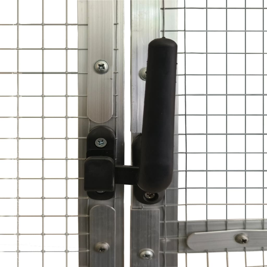 Voliera Argento 1,79x4x1,85 m in Alluminio | homemem39