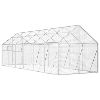 Voliera Argento 1,79x6x1,85 m in Alluminio | homemem39