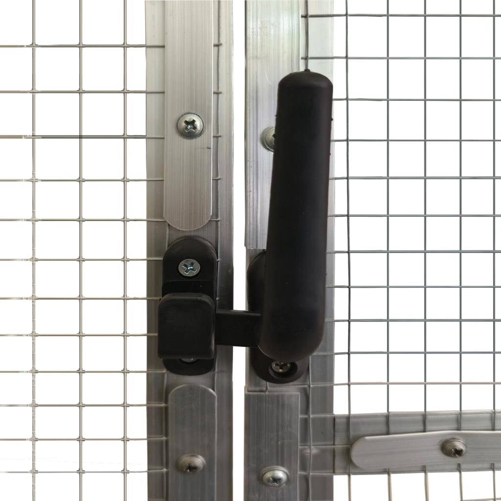 Voliera Argento 1,79x6x1,85 m in Alluminio | homemem39