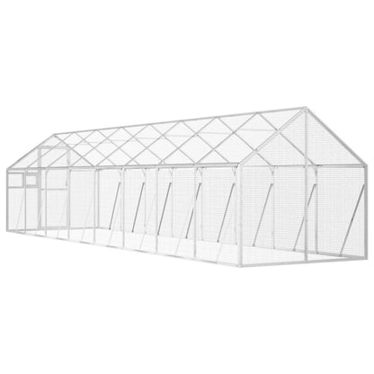 Voliera Argento 1,79x8x1,85 m in Alluminio | homemem39