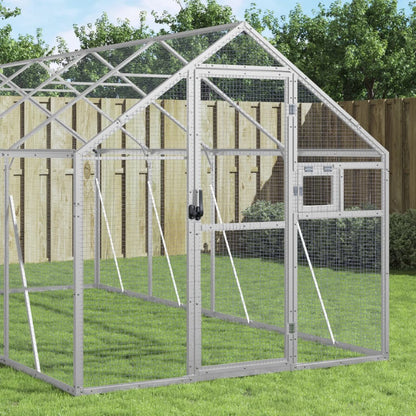Voliera Argento 1,79x8x1,85 m in Alluminio | homemem39