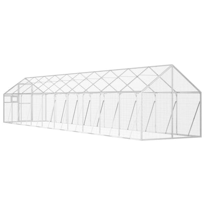 Voliera Argento 1,79x10x1,85 m in Alluminio | homemem39