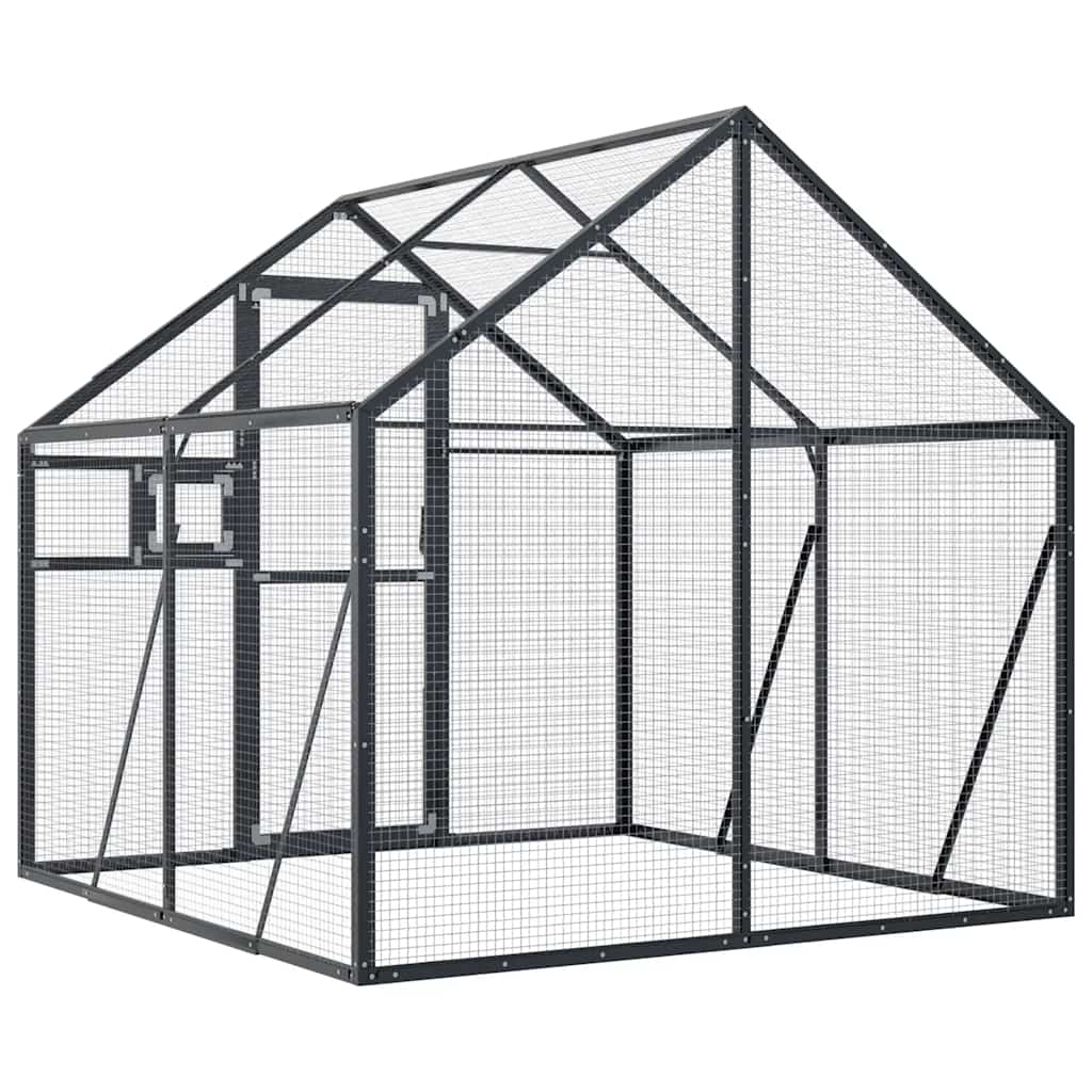 Voliera Antracite 1,79x2x1,85 m in Alluminio | homemem39