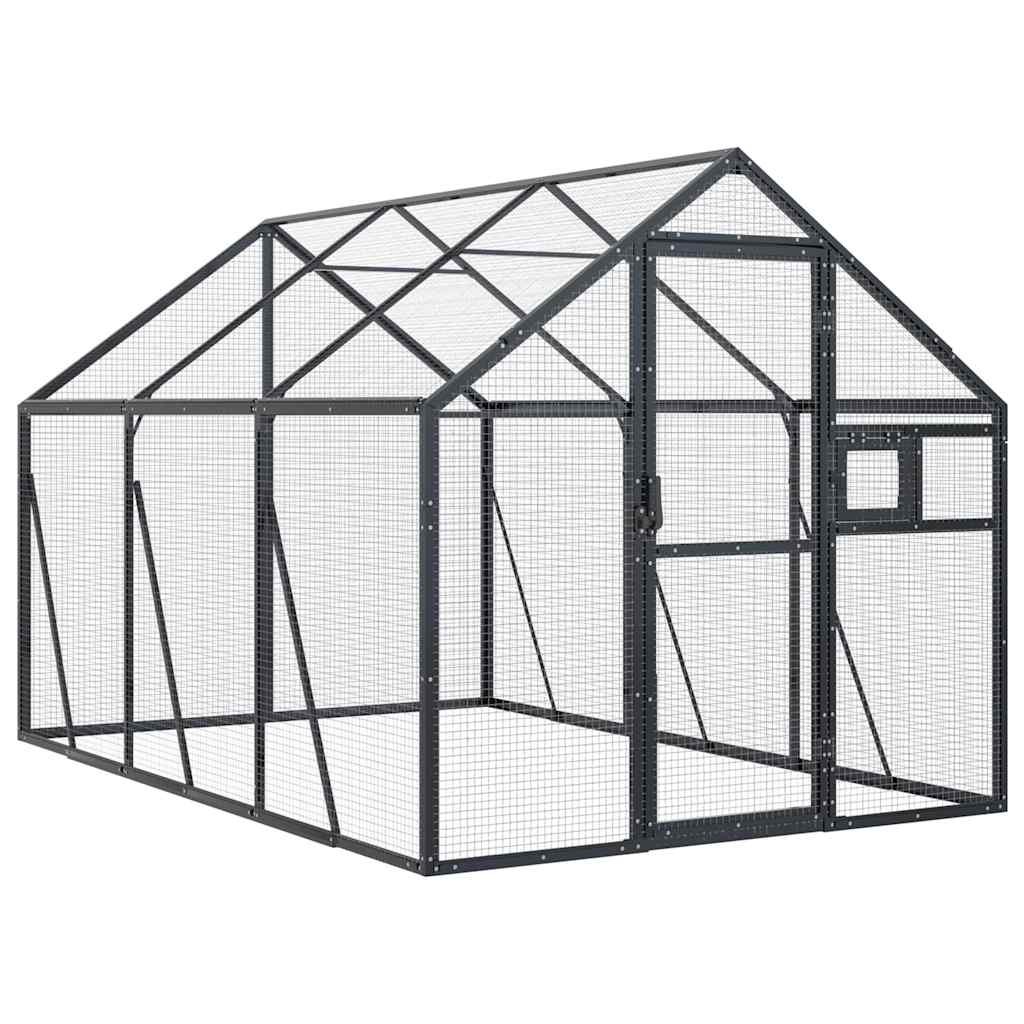 Voliera Antracite 1,79x3x1,85 m in Alluminio | homemem39