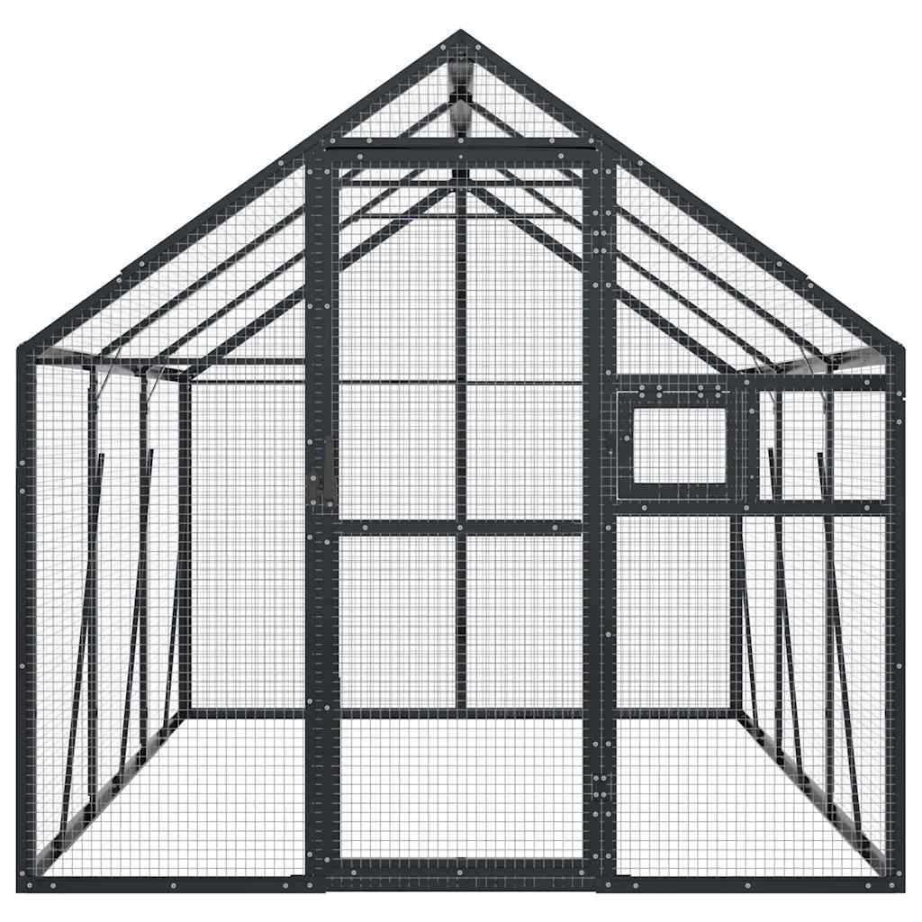 Voliera Antracite 1,79x3x1,85 m in Alluminio | homemem39
