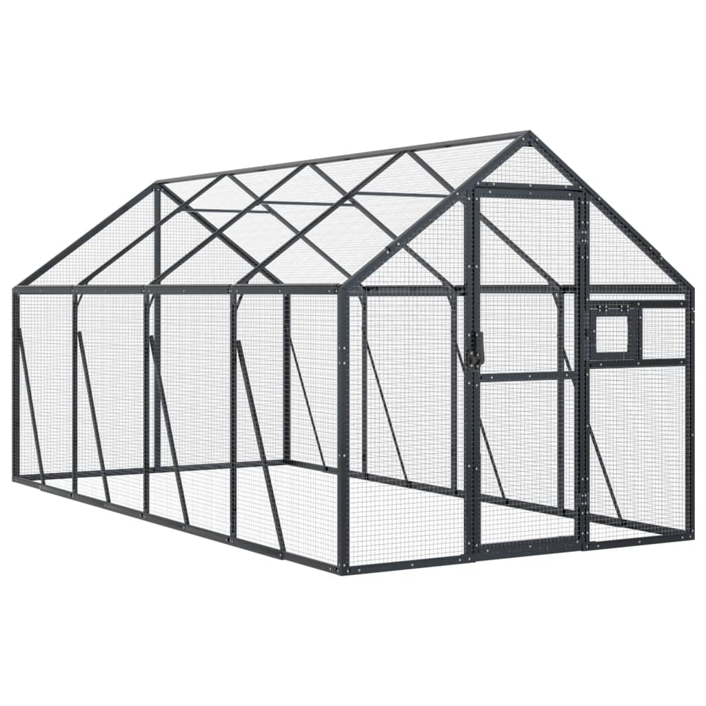 Voliera Antracite 1,79x4x1,85 m in Alluminio | homemem39