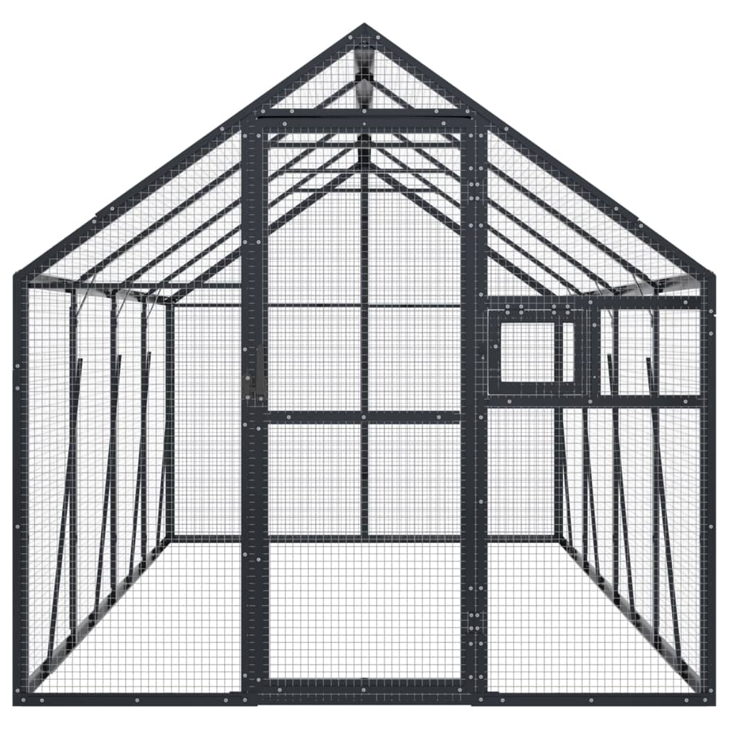 Voliera Antracite 1,79x4x1,85 m in Alluminio | homemem39