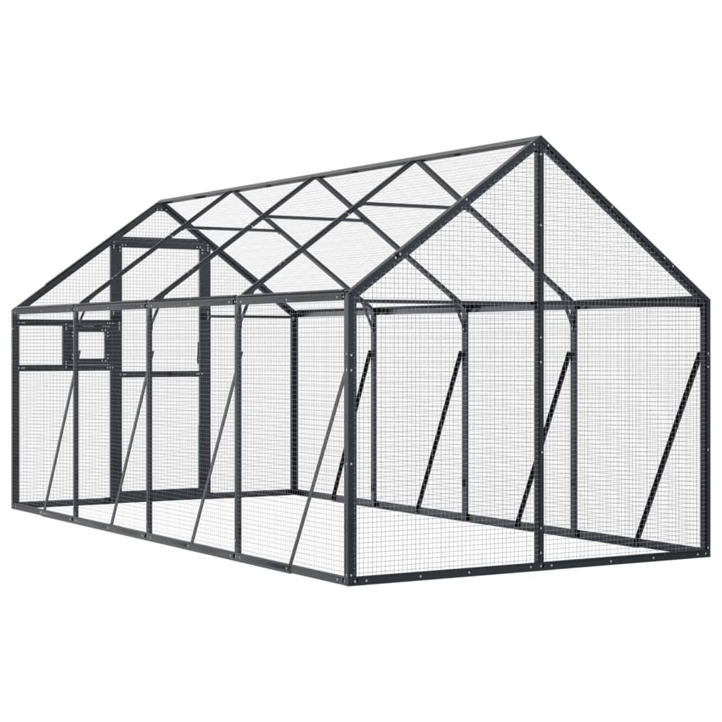 Voliera Antracite 1,79x4x1,85 m in Alluminio | homemem39