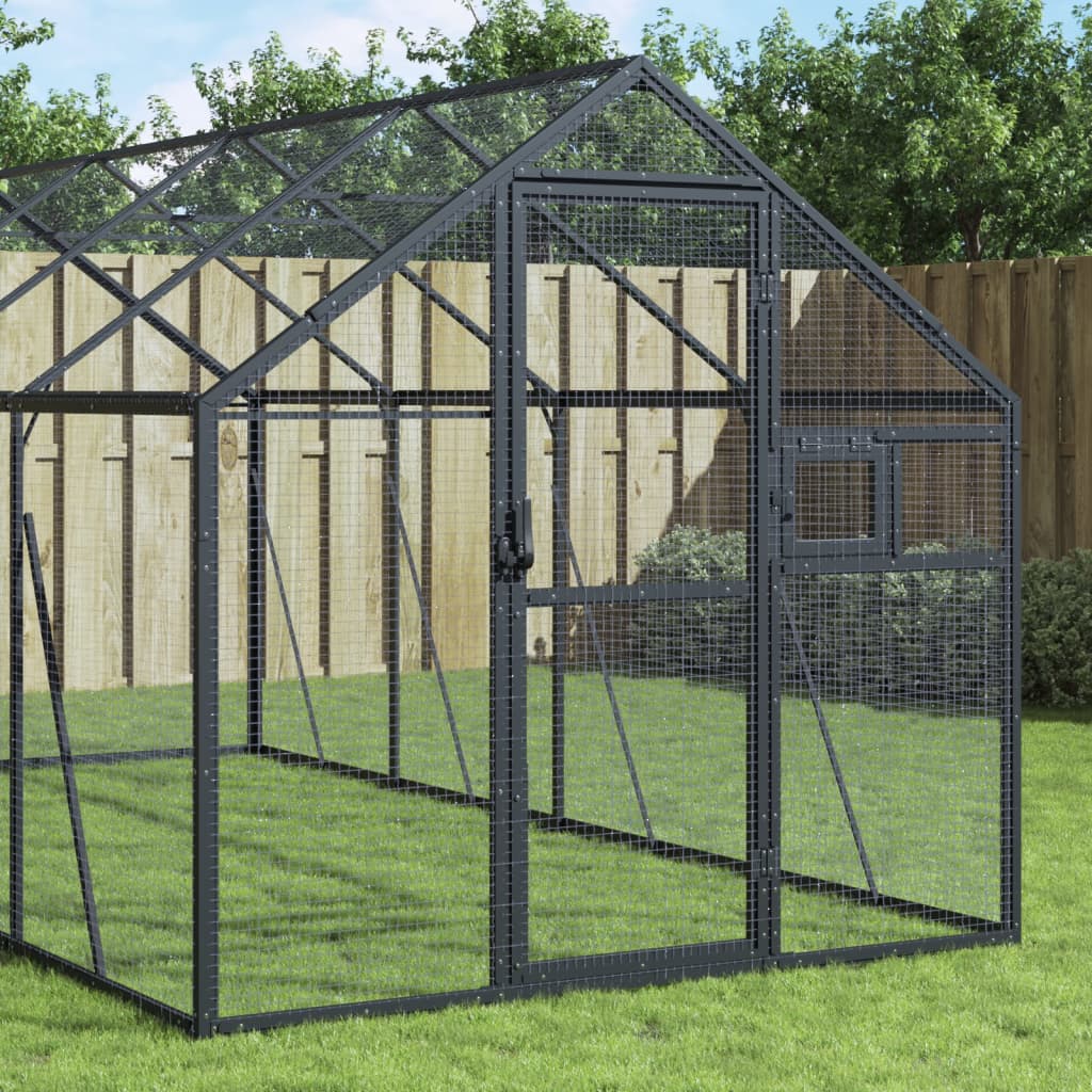 Voliera Antracite 1,79x4x1,85 m in Alluminio | homemem39