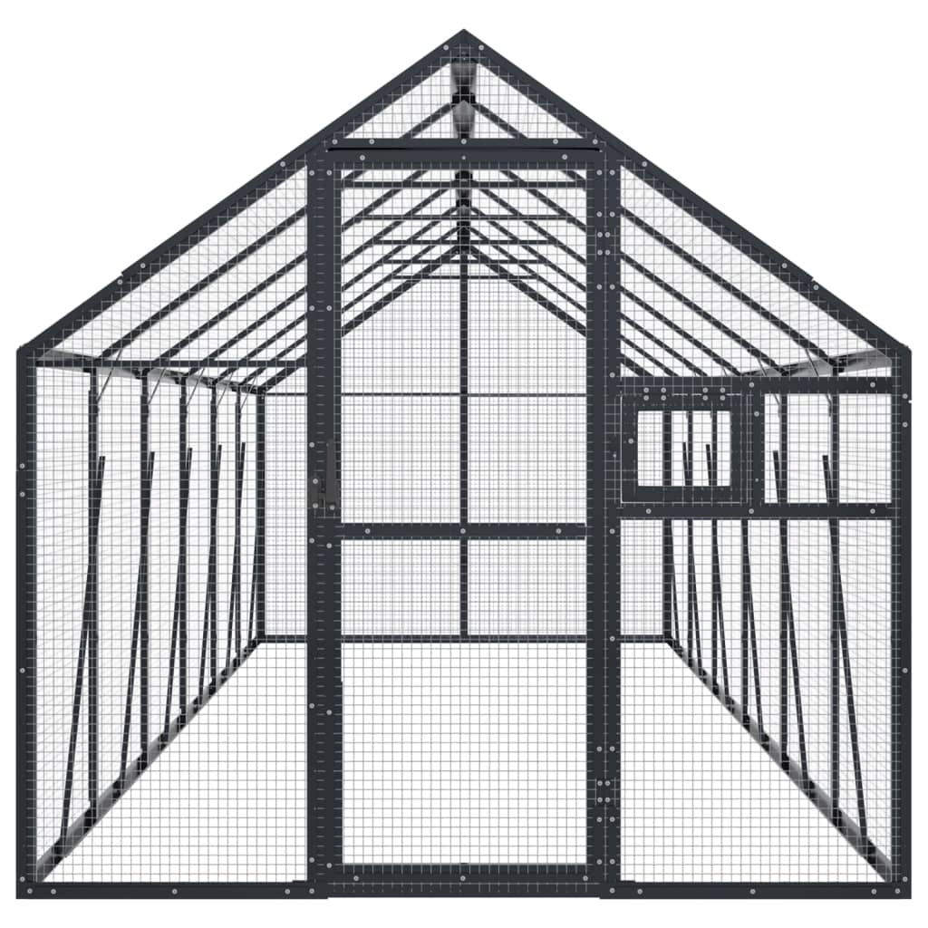 Voliera Antracite 1,79x6x1,85 m in Alluminio | homemem39