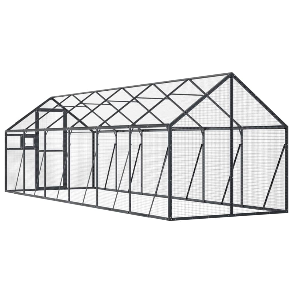 Voliera Antracite 1,79x6x1,85 m in Alluminio | homemem39