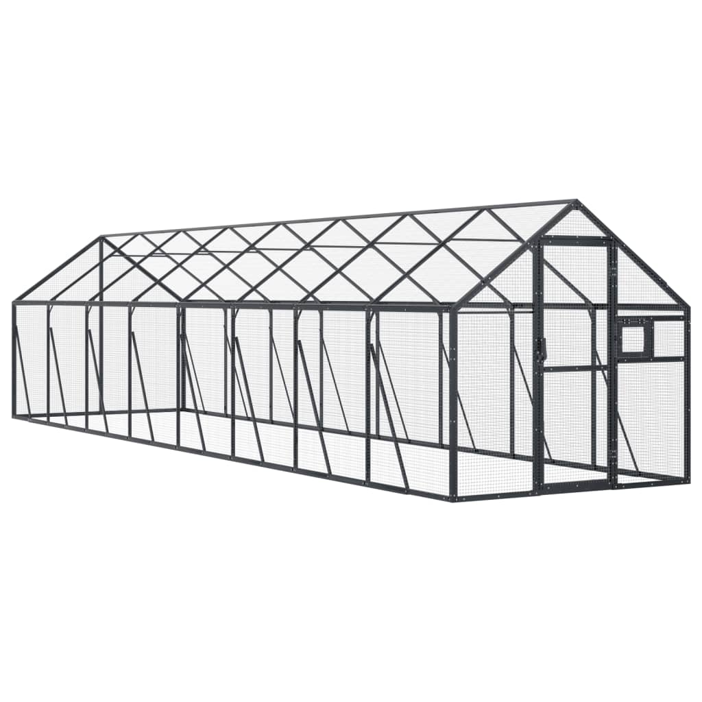 Voliera Antracite 1,79x8x1,85 m in Alluminio | homemem39