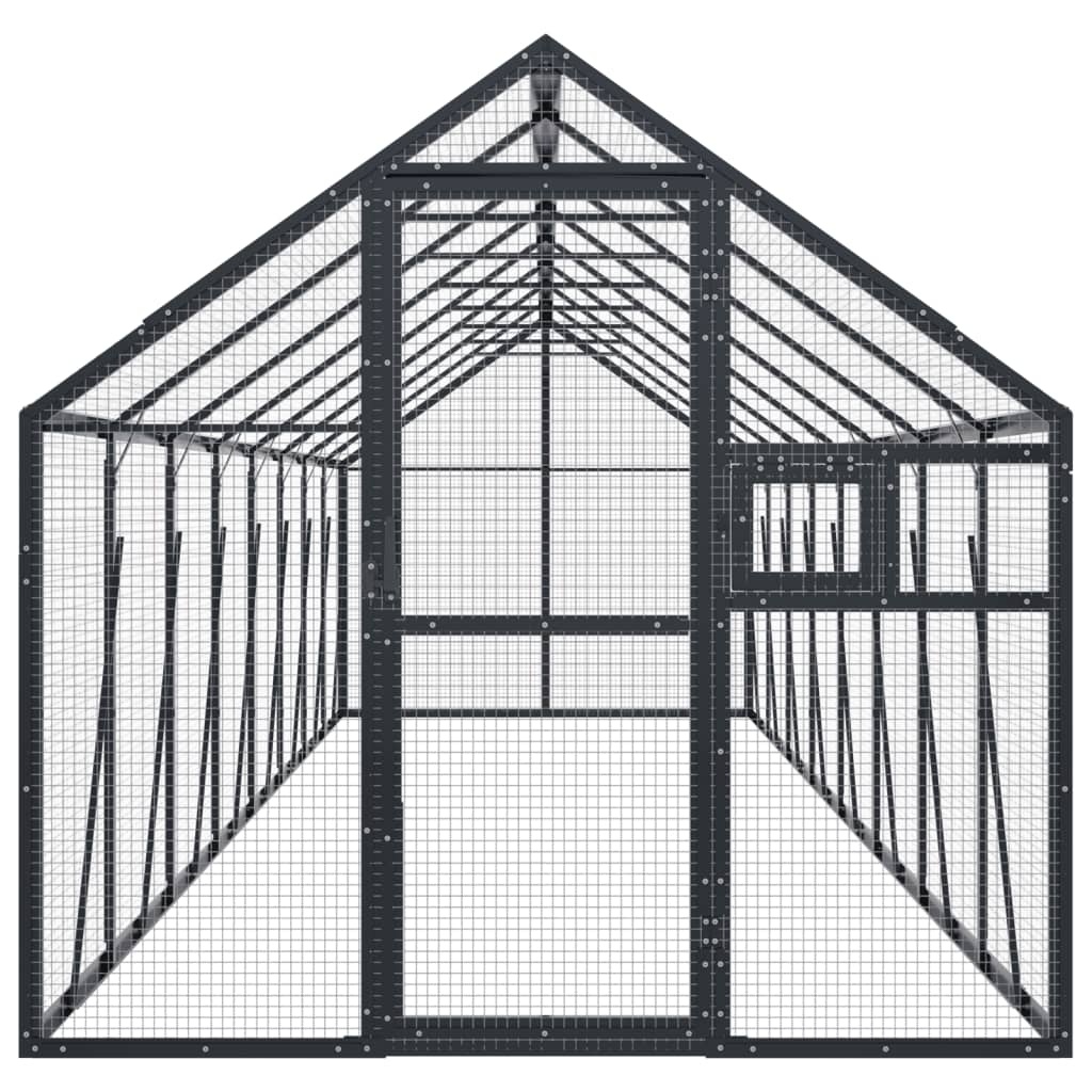 Voliera Antracite 1,79x8x1,85 m in Alluminio | homemem39