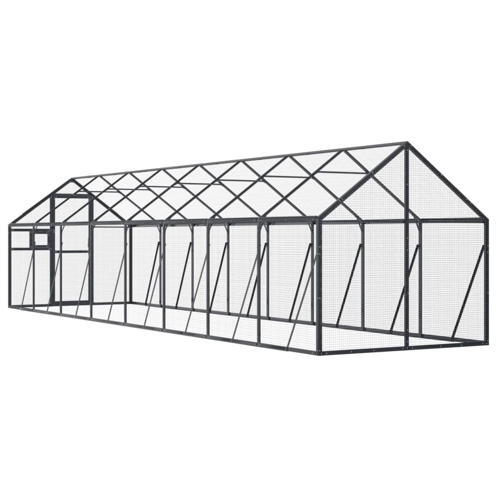 Voliera Antracite 1,79x8x1,85 m in Alluminio | homemem39