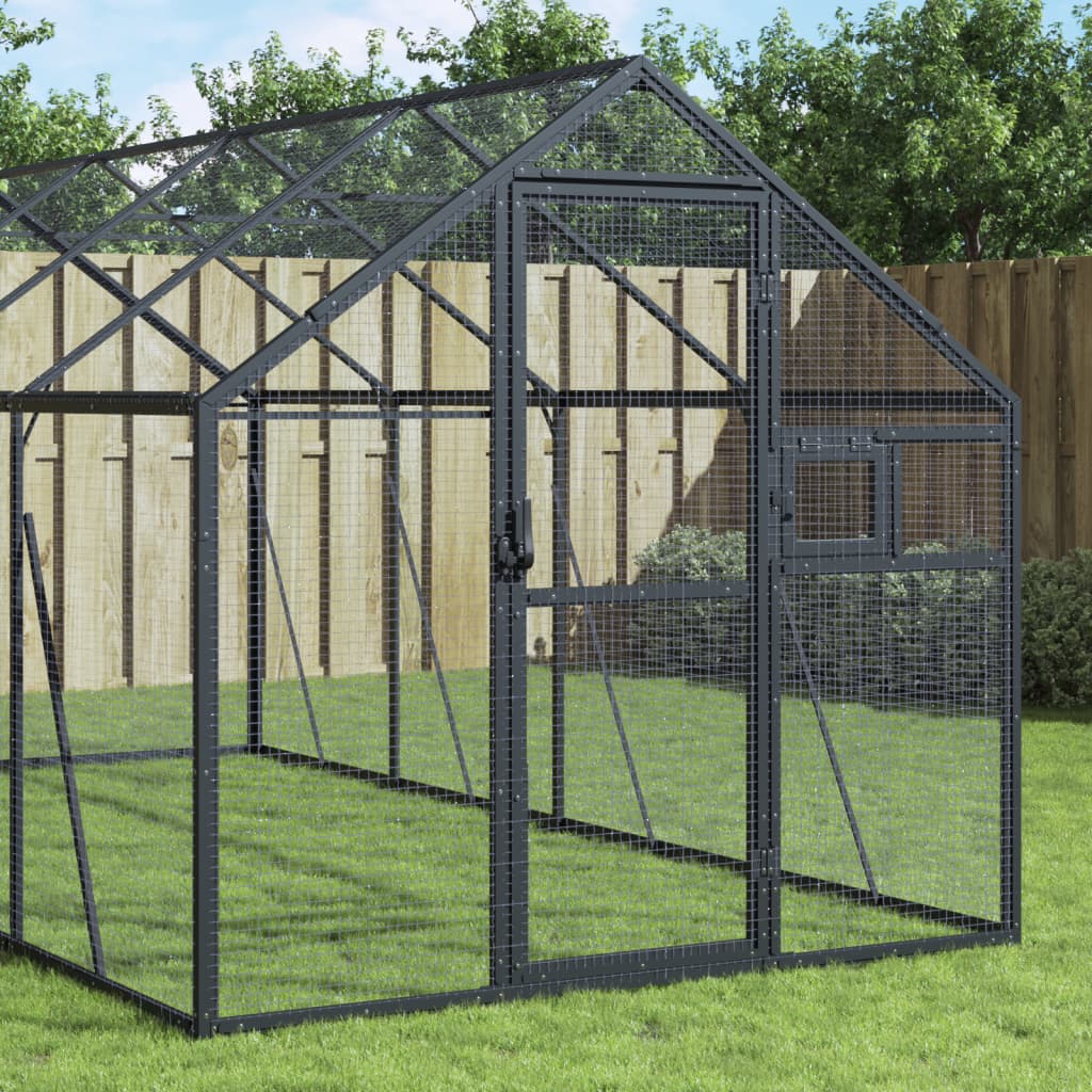 Voliera Antracite 1,79x8x1,85 m in Alluminio | homemem39