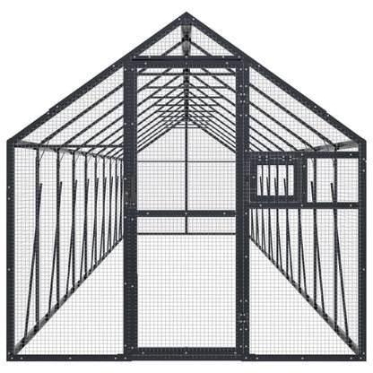 Voliera Antracite 1,79x10x1,85 m in Alluminio | homemem39