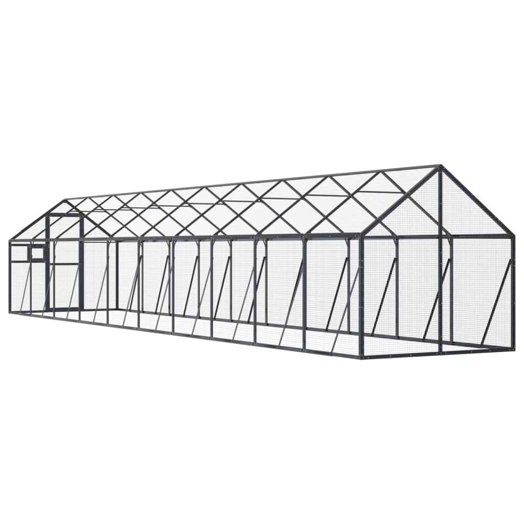 Voliera Antracite 1,79x10x1,85 m in Alluminio | homemem39