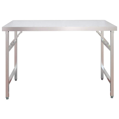 Tavolo Lavoro Cucina con Ripiano 120x60x115 cm Acciaio Inox | homemem39