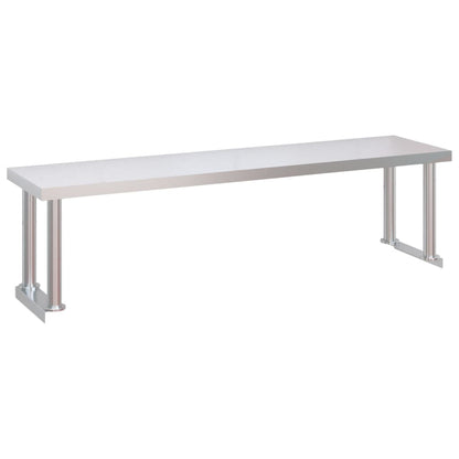 Tavolo Lavoro Cucina con Ripiano 120x60x115 cm Acciaio Inox - homemem39
