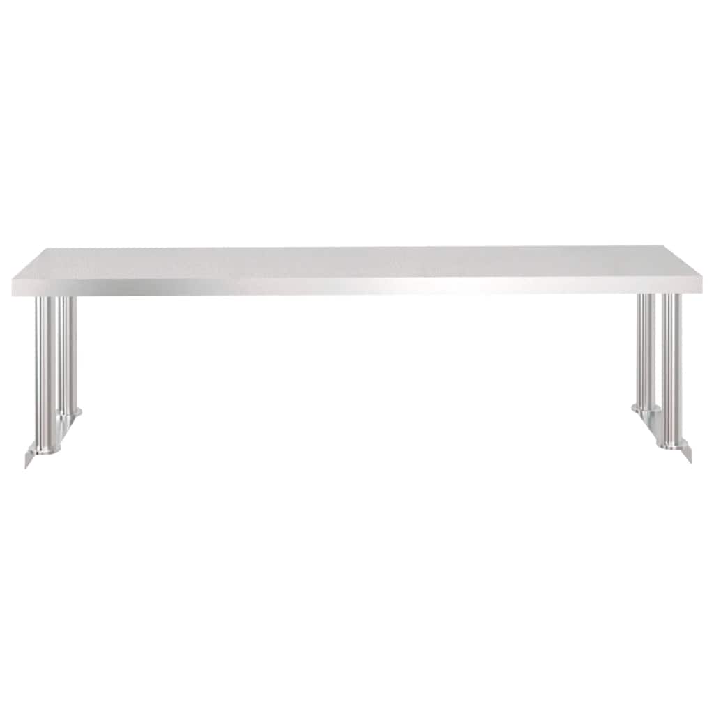 Tavolo Lavoro Cucina con Ripiano 120x60x115 cm Acciaio Inox | homemem39