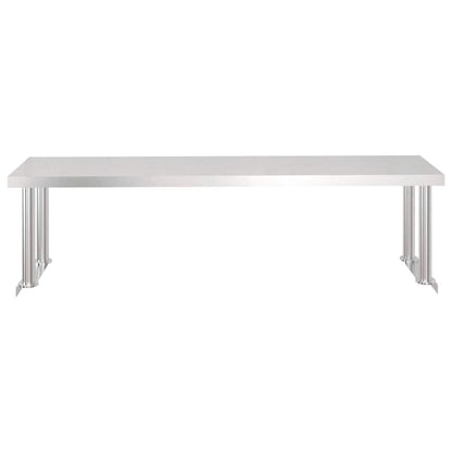 Tavolo Lavoro Cucina con Ripiano 120x60x115 cm Acciaio Inox | homemem39