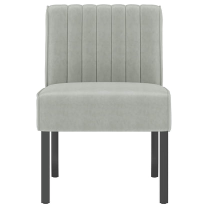 Sedia Pantofola Grigio Chiaro in Velluto