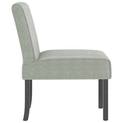 Sedia Pantofola Grigio Chiaro in Velluto