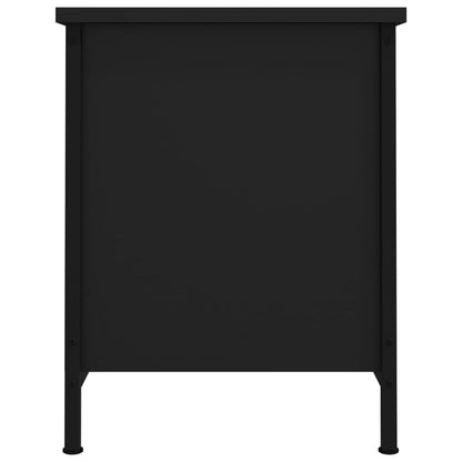 Mobile Porta TV con Ante Nero 60x35x45 cm in Legno Multistrato