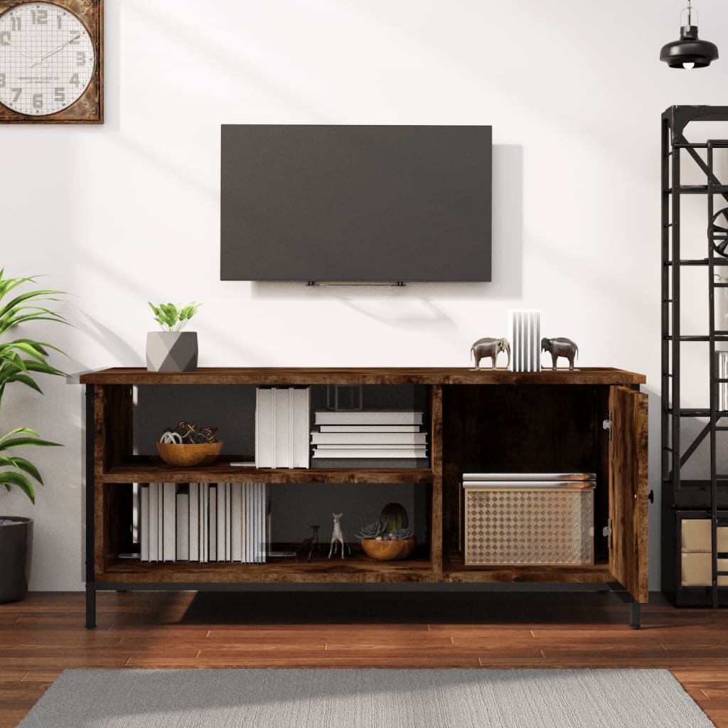 Mobile TV Rovere Fumo 100x40x45 cm in Legno Multistrato