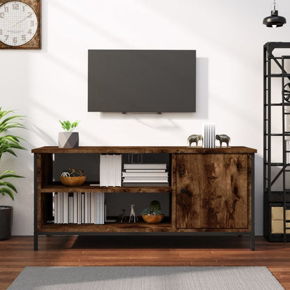 Mobile TV Rovere Fumo 100x40x45 cm in Legno Multistrato | homemem39
